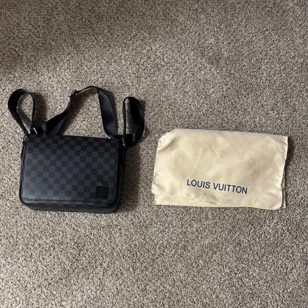 Louis Vuitton Dark Checkered Messenger Bag